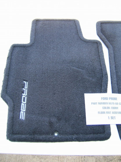 NEW UNBOXED OEM 1993-1997 Ford Probe BLACK Factory Front Floor Mats Set