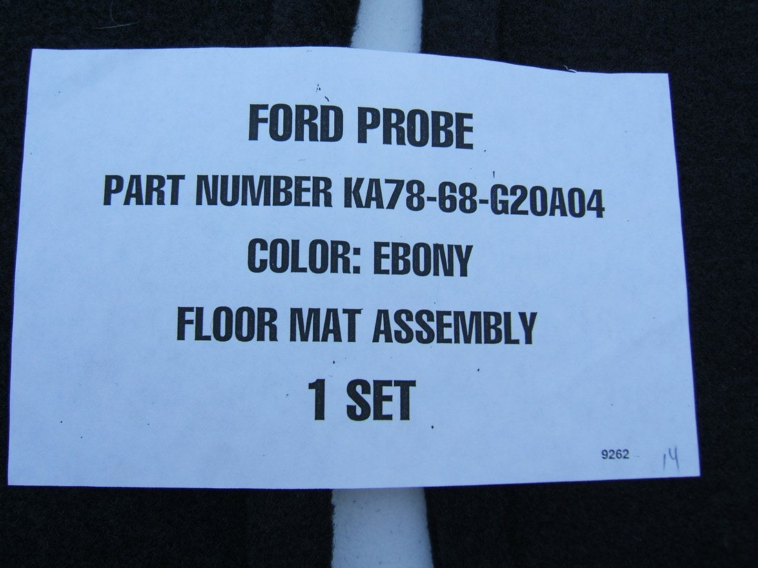 NEW UNBOXED OEM 1993-1997 Ford Probe BLACK Factory Front Floor Mats Set