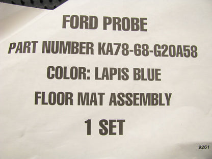 NEW GENUINE OEM Ford Factory Floor Mats - 1993-1997 Probe GT - LAPIS BLUE