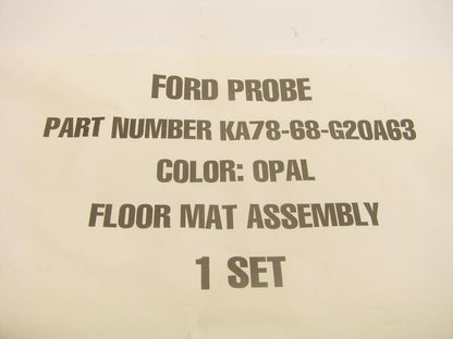 NEW - OEM GENUINE 1993-1997 Ford Probe OPAL (GRAY) Factory Floor Mat Carpet Set