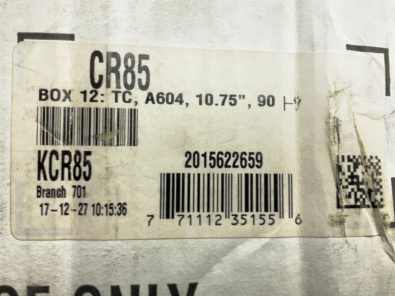 REMAN. KCR85 Auto Trans Torque Converter CR85