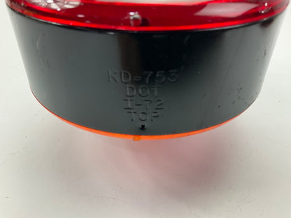KD 753 Truck Bus Fender Turn Signal Directional Pedestal Mount Lights, Amber Red