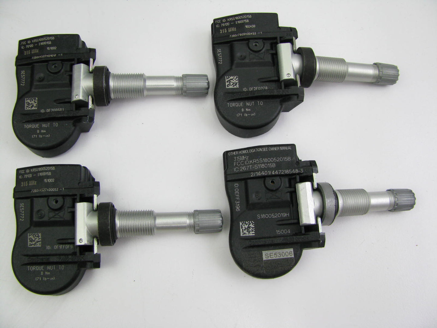 (4) NEW OUT OF BOX - KR5S180052015B-4 TPMS Tire Pressure Monitor Sensors
