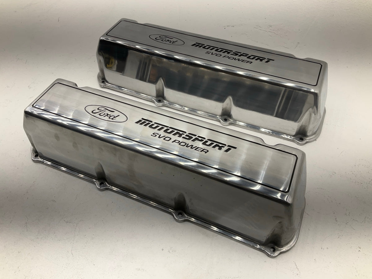 SCRATCHED Ford Motorsport SVO M-6582-A460 Polished Aluminum Valve Covers 429/460