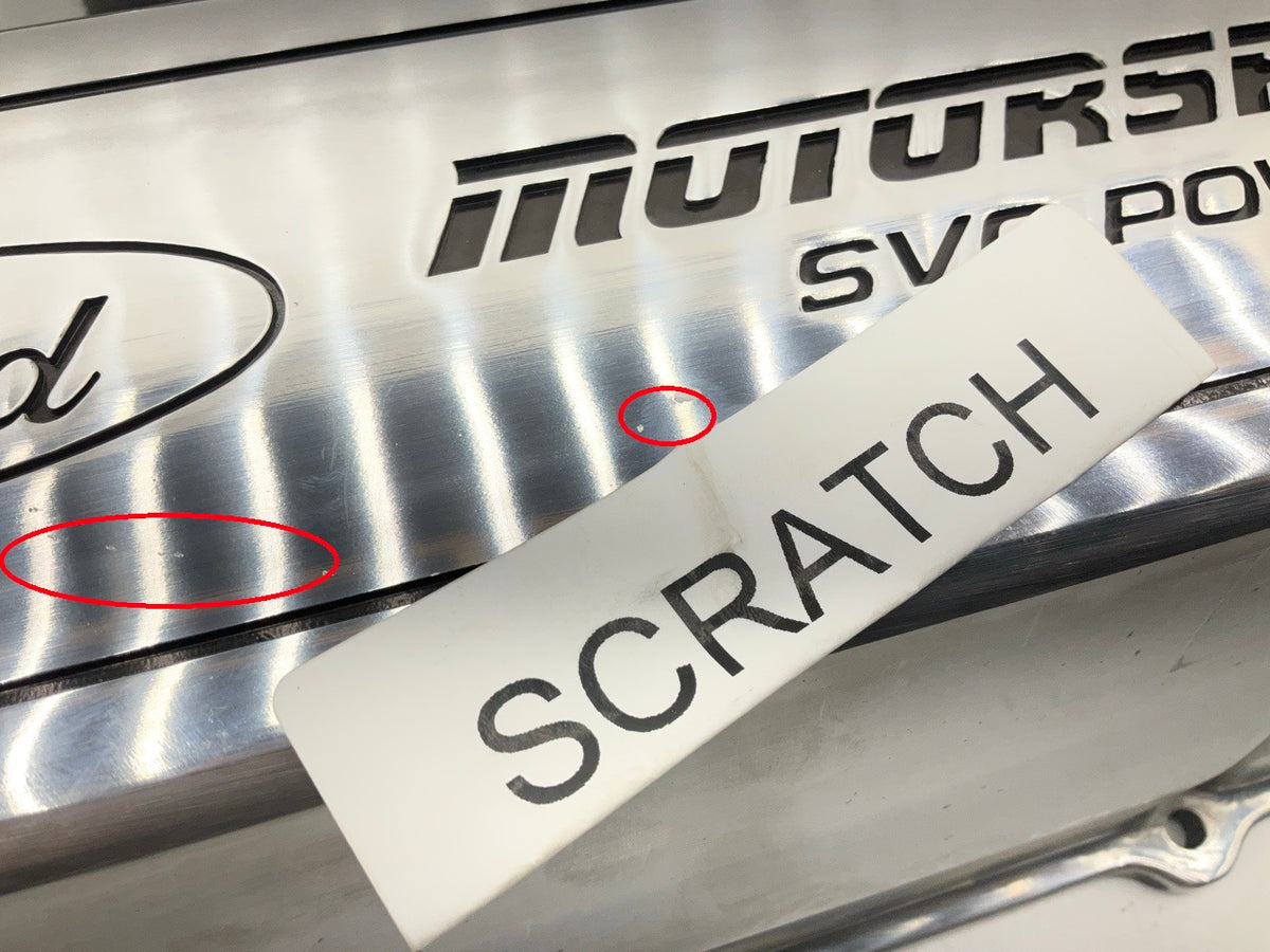 SCRATCHED Ford Motorsport SVO M-6582-A460 Polished Aluminum Valve Covers 429/460