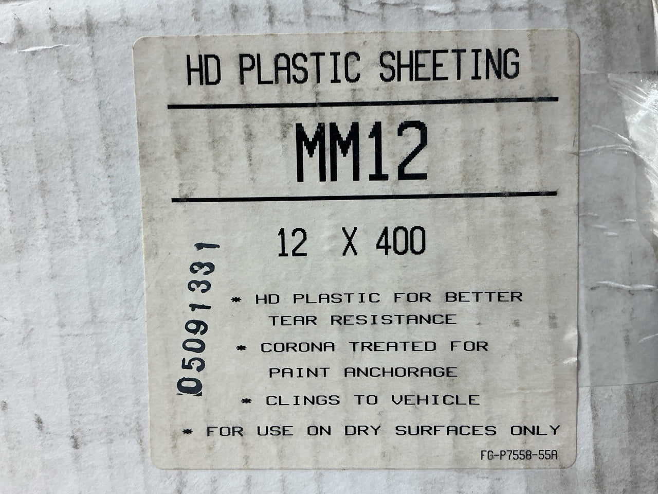 12' X 400' H/D Plastic Sheet Cover Painter's Plastic, 12'' X 400 Feet  MM12