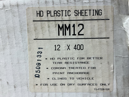 12' X 400' H/D Plastic Sheet Cover Painter's Plastic, 12'' X 400 Feet  MM12