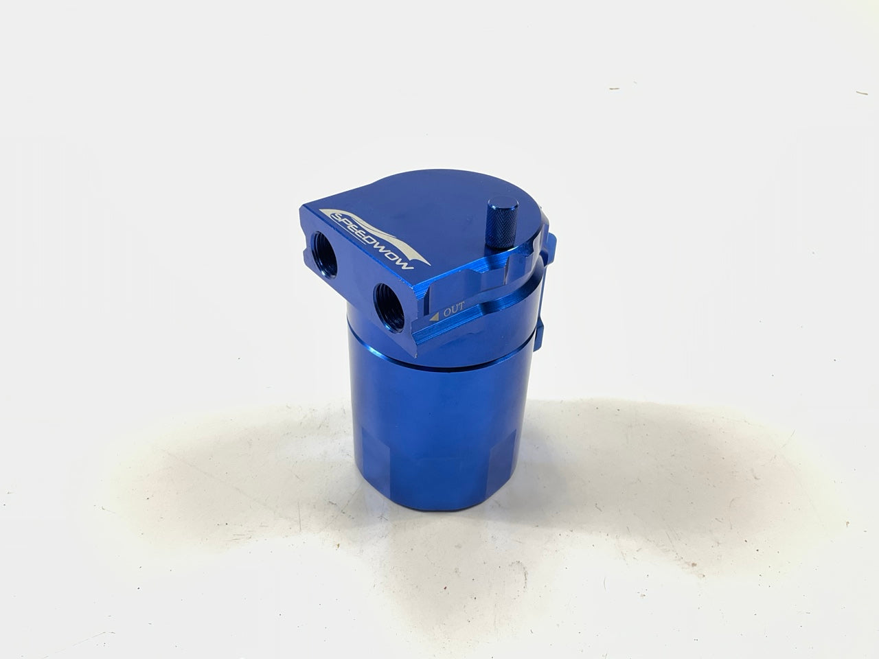 SPEEDWOW Universal Blue Oil Catch Can Kit - CATCH CAN ONLY NO HARDWARE