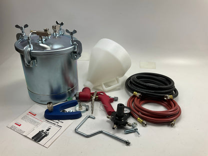 2-1/4 Gallon Pressure Tank Bed Liner Paint Spray System W/ Spray Gun & 12' Hose