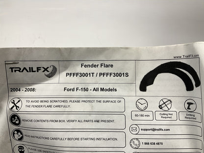 TrailFX PFFF3001T Textured Fender Flares 4-Piece Set - 2004-2008 Ford F-150