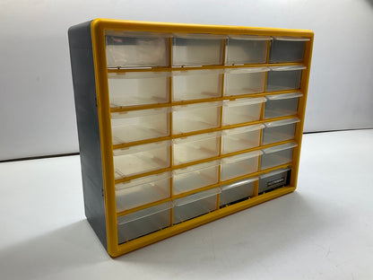NEW UNBOXED PL-CAB24 Plastic Bin Organizer Parts Drawer Cabinet 17''x6''x15''