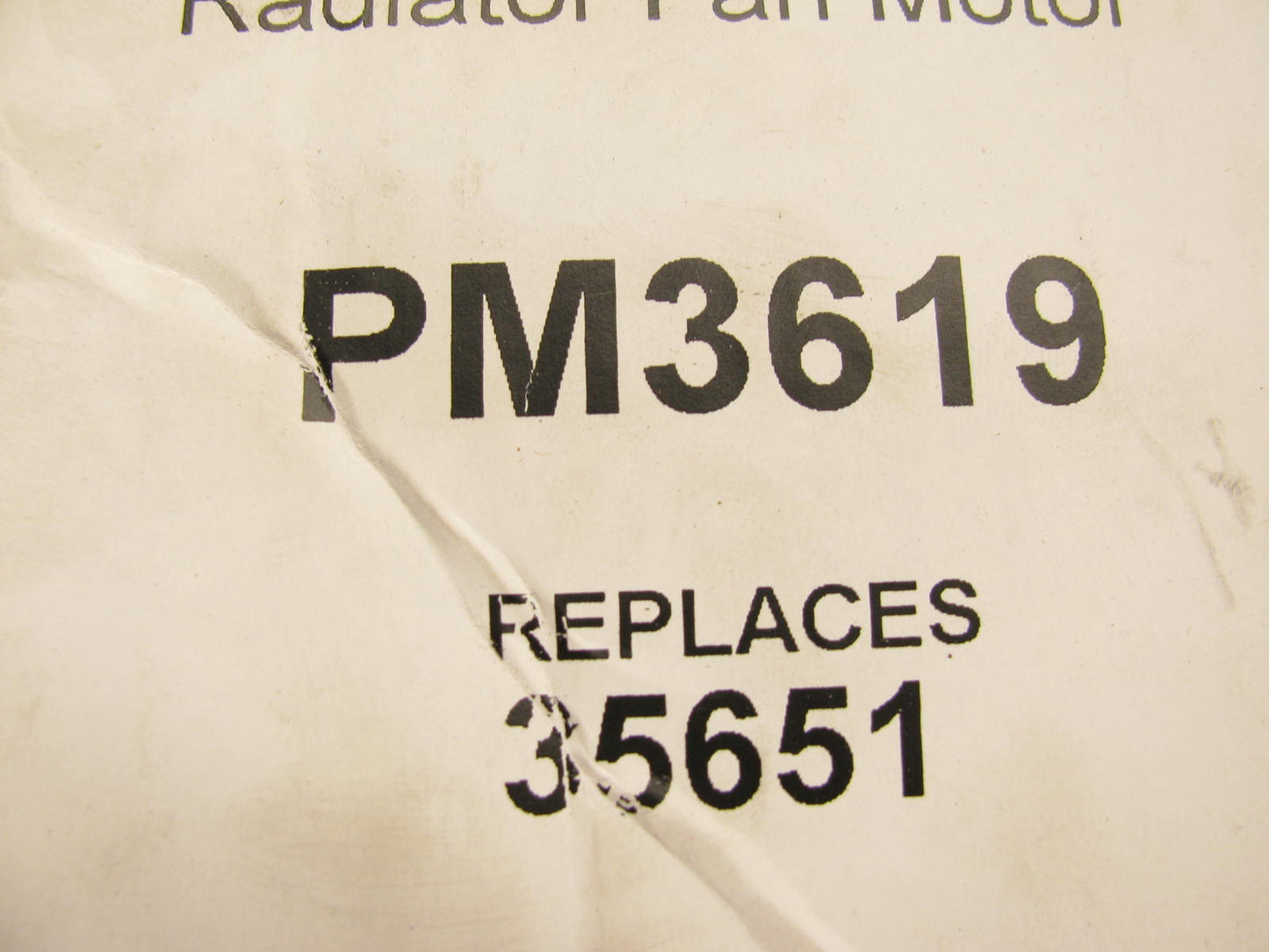 NEW - OUT OF BOX PM3619 Engine Cooling Radiator Fan Motor