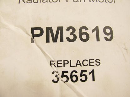 NEW - OUT OF BOX PM3619 Engine Cooling Radiator Fan Motor