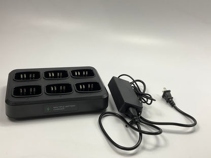 USED 6-Way Universal Charger Rapid Charger Compatible For Motorola GP3688 GP3188