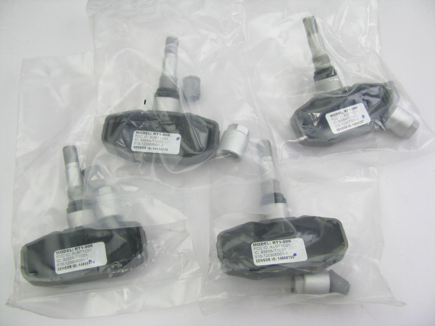 (4) NEW OUT OF BOX RT1-006-4 TPMS Tire Pressure Monitor Sensors