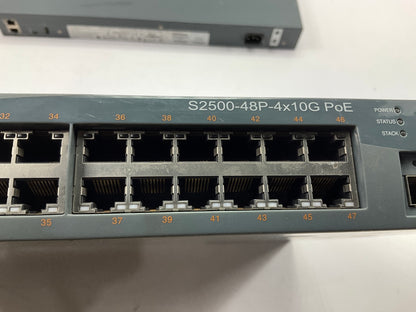 *PARTS / REPAIR ONLY* - (2) Aruba S2500-24P-US PoE S2500 Mobility Access Switch