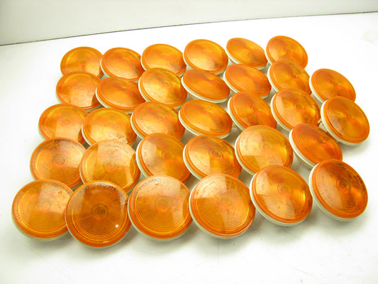 (32) Uni-Bond SE4000A Incandescent Round Signal/Park Lamp - Amber 4'' Round