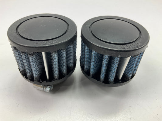 (2) PLAIN BOX Crankcase Breather Element Filter 3/4'' Inlet, 2'' H For Volant 5127