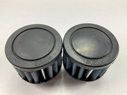 (2) PLAIN BOX Crankcase Breather Element Filter 3/4'' Inlet, 2'' H For Volant 5127
