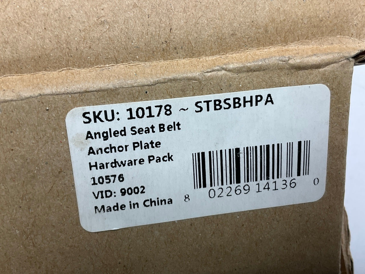 NEW, UNBOXED - Safe-T-Boy STBSBHPA ANGLED Seat Belt Anchor Plate Hardware Kit
