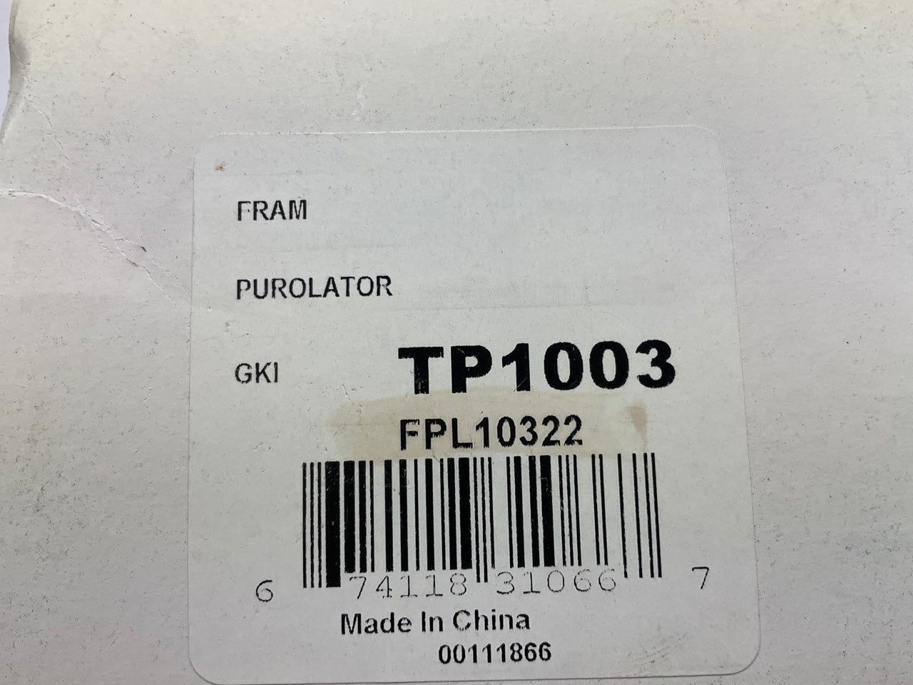 NEW - UNBOXED TP1003 Fuel Filter