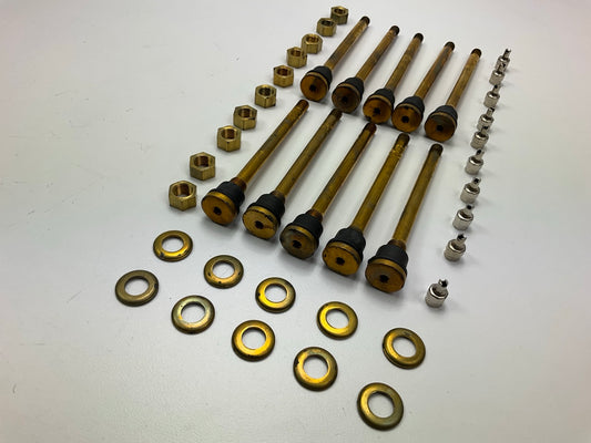 Pack Of 10 - TR573 4-3/8'' Brass Clamp-in Tubeless Tire Truck Valve Stem