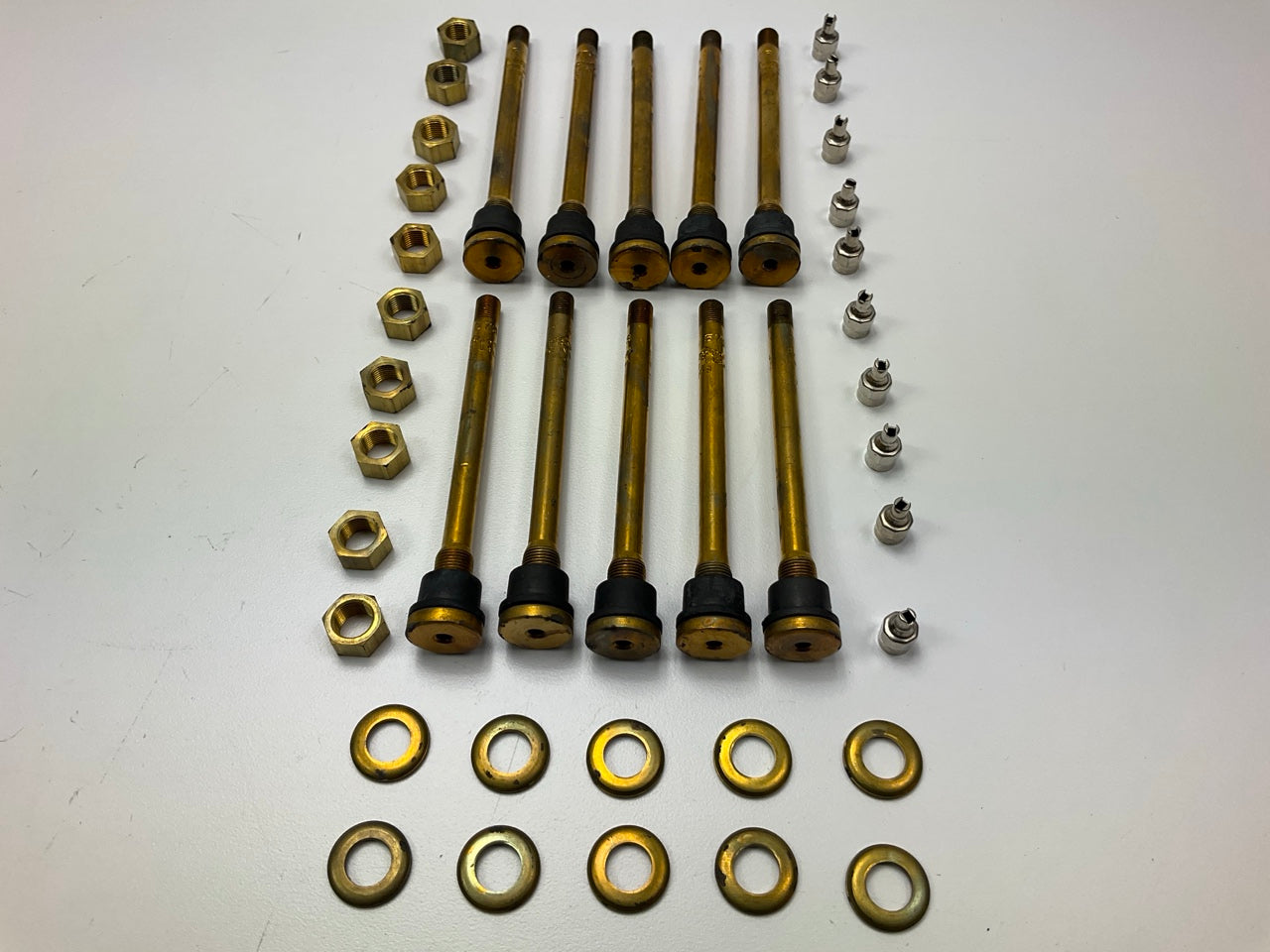 Pack Of 10 - TR573 4-3/8'' Brass Clamp-in Tubeless Tire Truck Valve Stem