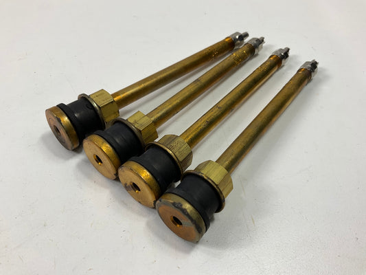 (4) New Unboxeed TR573 Brass Truck Valve Stems 4.35 In. (0.625 In. Valve Hole)