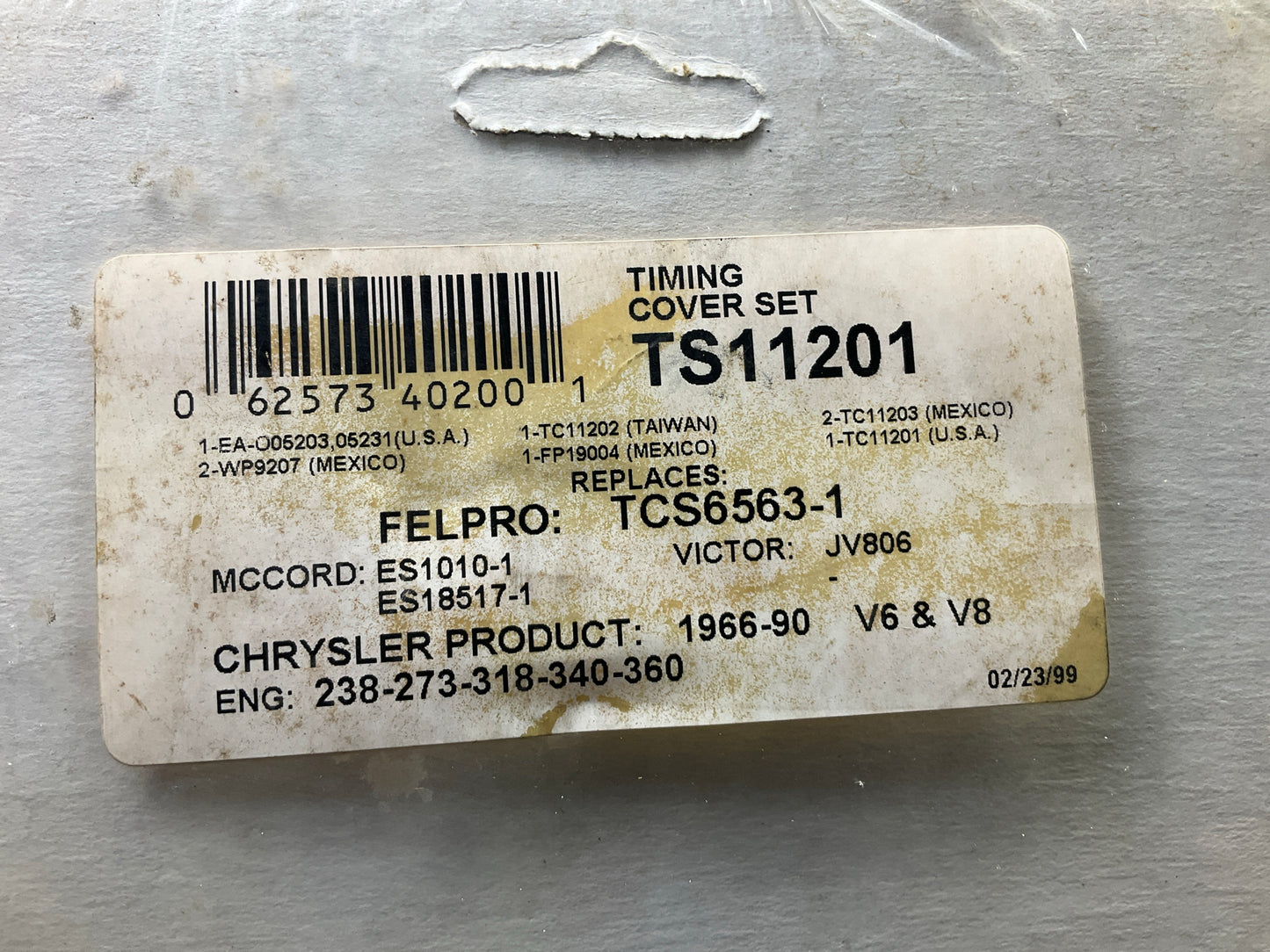 NEW - UNBOXED TS11201 Engine Timing Cover Gasket Set