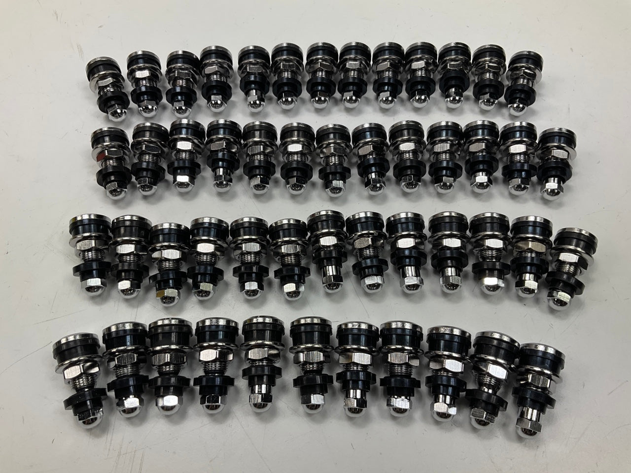 (50) Haltec TV575HP Low Profile Chrome Tire Valve Stems TV-575-HP