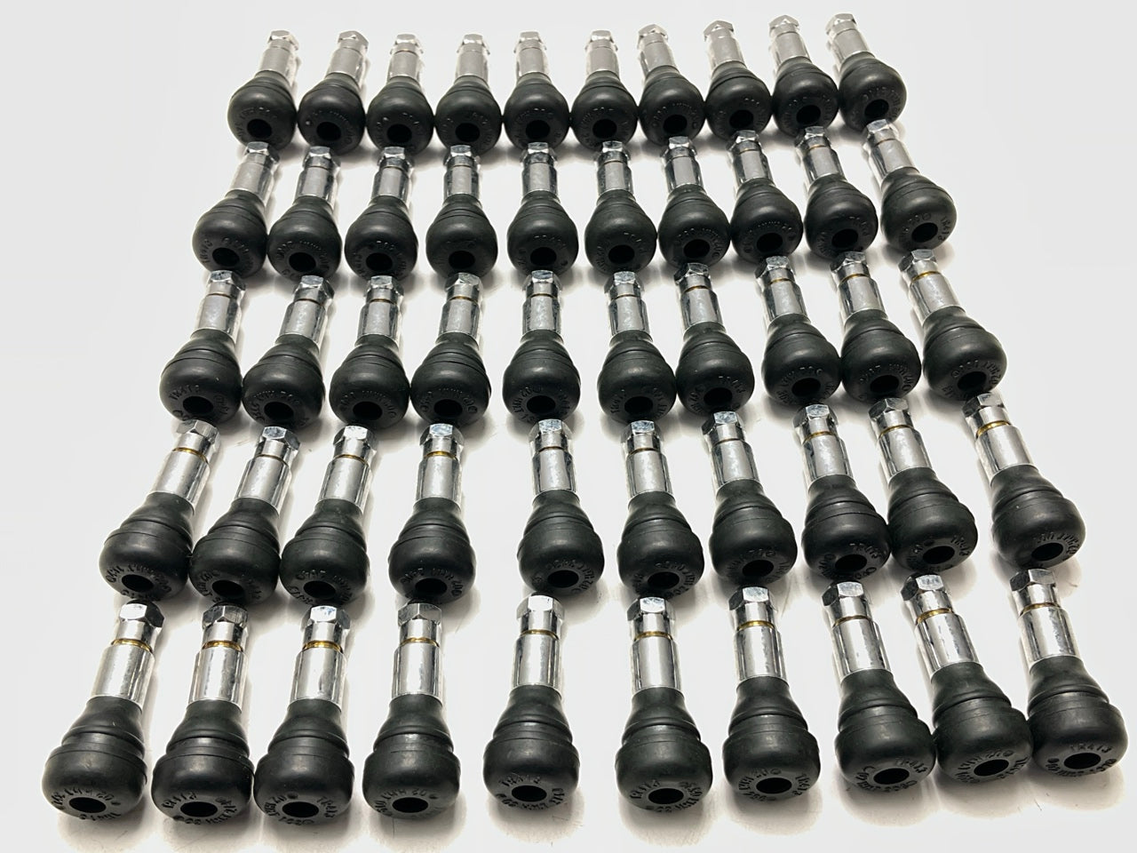 (50) TV-413 CH Tire Valve Stem Snap In, Chrome Sleeve, 0.453'' Valve Hole TV413CH