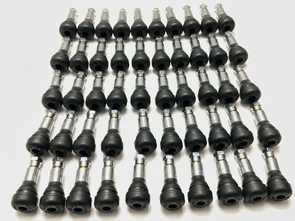 (50) TV-413 CH Tire Valve Stem Snap In, Chrome Sleeve, 0.453'' Valve Hole TV413CH