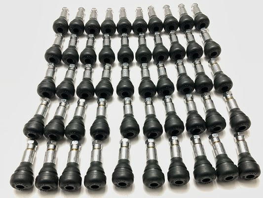 (50) TV-413 CH Tire Valve Stem Snap In, Chrome Sleeve, 0.453'' Valve Hole TV413CH