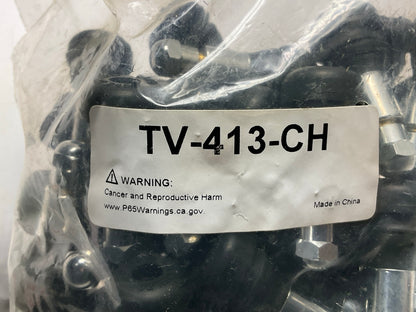 (50) TV-413 CH Tire Valve Stem Snap In, Chrome Sleeve, 0.453'' Valve Hole TV413CH