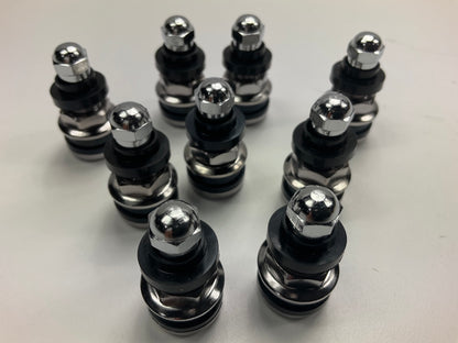 (9) PCS - Haltec TV575HP Low Profile Chrome Tire Valve Stems (9 Piece) TV-575-HP