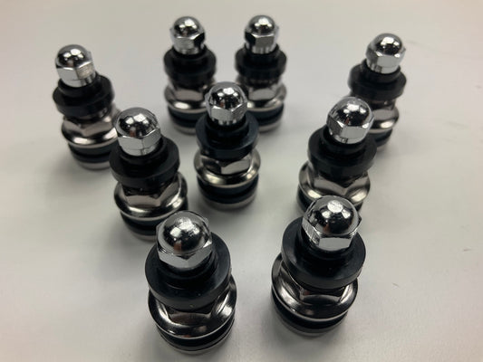 (9) PCS - Haltec TV575HP Low Profile Chrome Tire Valve Stems (9 Piece) TV-575-HP