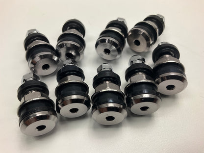 (9) PCS - Haltec TV575HP Low Profile Chrome Tire Valve Stems (9 Piece) TV-575-HP