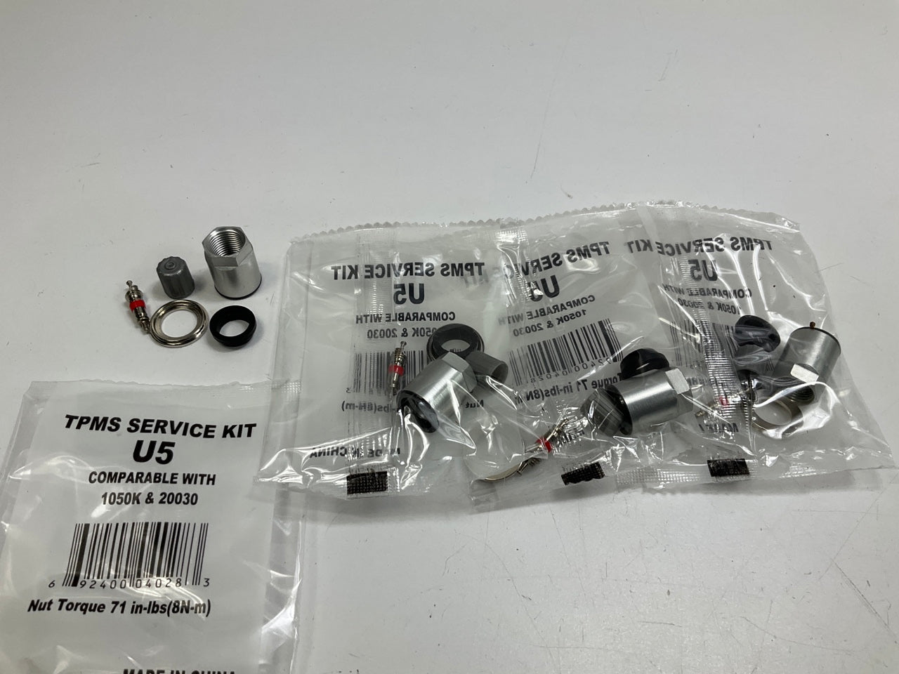 (4) U5 Tire Pressure Monitoring System (TPMS) Sensor Service Kits
