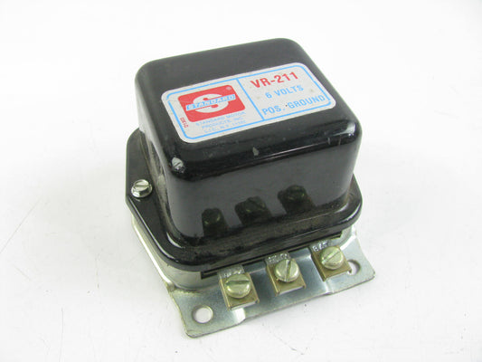 NEW - OUT OF BOX VR-211 Generator Voltage Regulator 6-Volt, Positive Ground