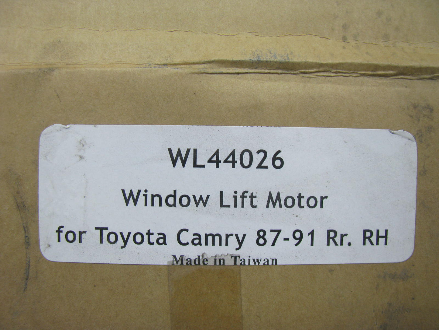 NEW - OUT OF BOX WL44026 Rear Right Power Window Regulator 1987-91 Toyota Camry