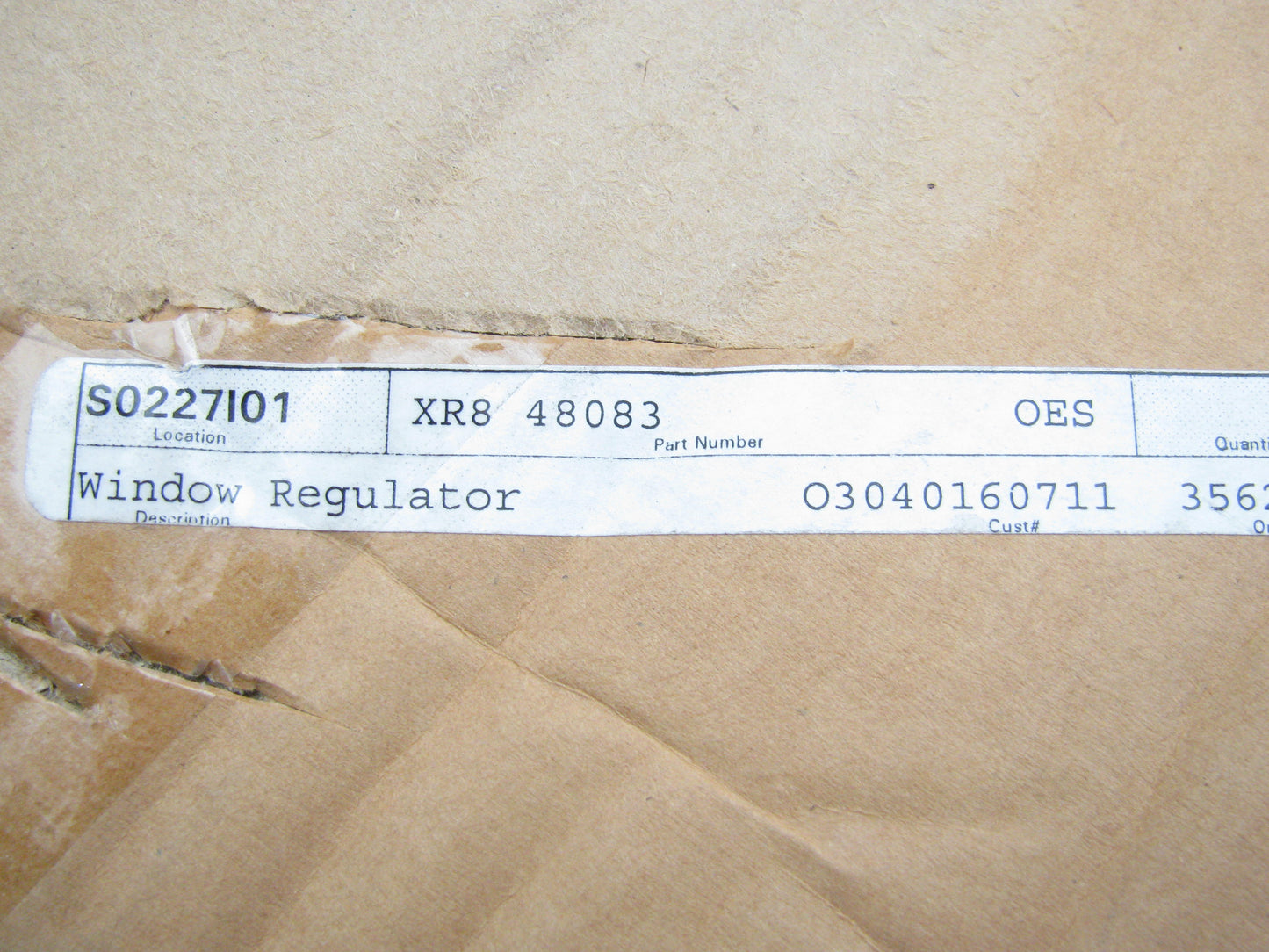 NEW - UNBOXED XR848083 Front Left Drivers Side Window Regulator