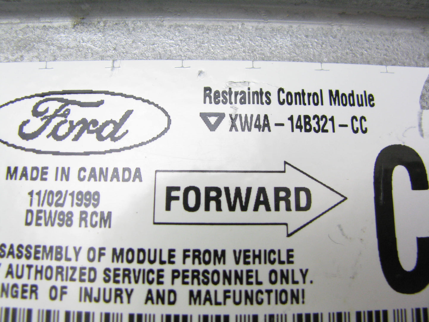 NEW - UNBOXED - OEM Safety Control Module XW4A-14B321-CC 2000-2002 Lincoln LS