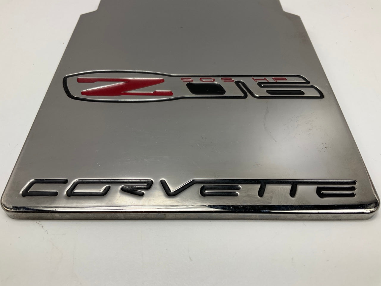 NEW UNBOXED 2006-2013 C6 Corvette Exhaust Plate Billet Aluminum Z06 Logo