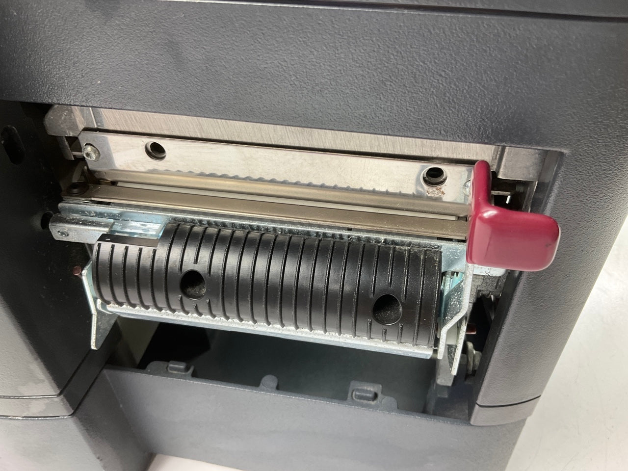 PARTS ONLY DEFECTIV Zebra Z4M Plus Thermal Transfer Label Barcode Printer Peeler