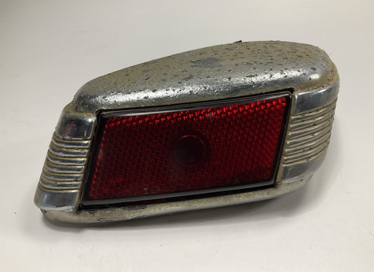 USED, Right Passengers Tail Light Lens With Chrome Housing 1941 Lincoln Zephyr