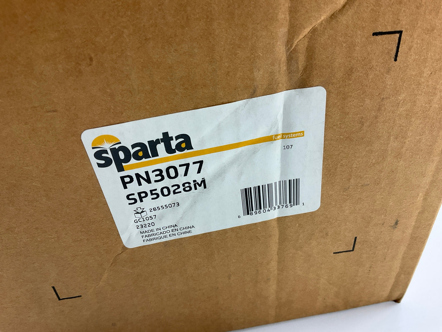 Sparta PN3077 Electric Fuel Pump And Strainer Set