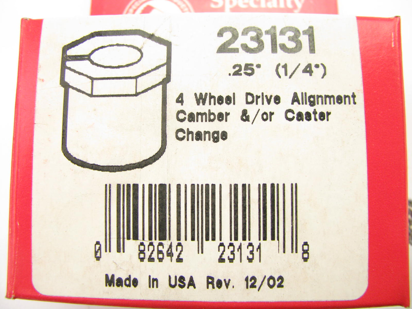 Specialty Products 23131 Front Camber/Caster Alignment Bushing - 1/4 Degree 4WD