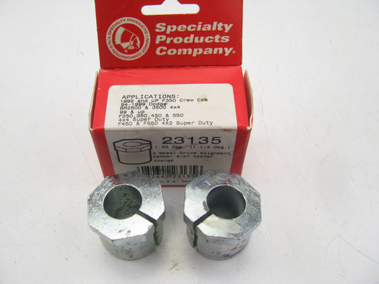 (2) Specialty Products 23135 Front Alignment Caster Camber Bushing 1-1/4 Degree