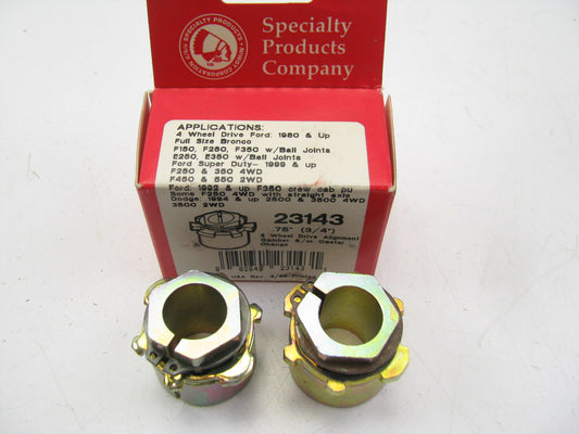 (2) Specialty 23143 Front Alignment Caster Camber Bushing - 3/4 Degree 4WD