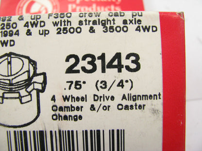 (2) Specialty 23143 Front Alignment Caster Camber Bushing - 3/4 Degree 4WD